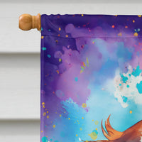 Cavalier Spaniel Hippie Dawg House Flag