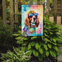 Cavalier Spaniel Hippie Dawg Garden Flag