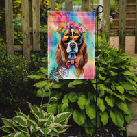 Cavalier Spaniel Hippie Dawg Garden Flag