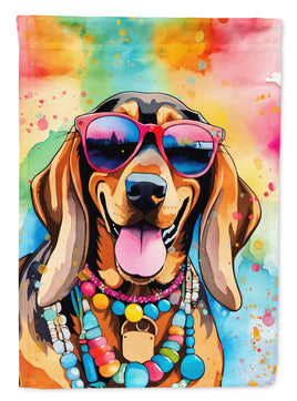 Doberman Pinscher Hippie Dawg House Flag