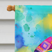 Golden Retriever Hippie Dawg House Flag