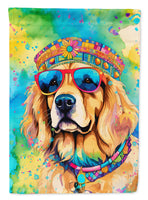 Golden Retriever Hippie Dawg House Flag