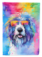 Old English Sheepdog Hippie Dawg House Flag