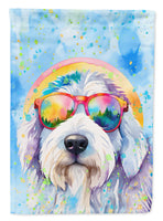 Old English Sheepdog Hippie Dawg House Flag
