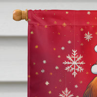 Briard Holiday Christmas House Flag
