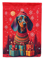 Dachshund Holiday Christmas House Flag