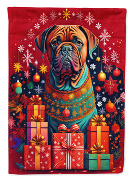 Dogue de Bordeaux Holiday Christmas House Flag