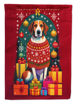 English Foxhound Holiday Christmas House Flag