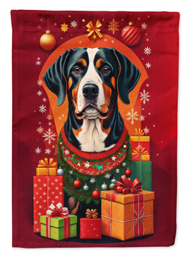 Entlebucher Mountain Dog Holiday Christmas House Flag