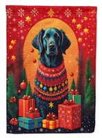 Flat-Coated Retriever Holiday Christmas House Flag