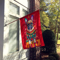French Bulldog Holiday Christmas House Flag