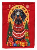 German Wirehaired Pointer Holiday Christmas House Flag