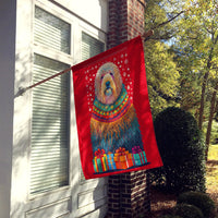 Komondor Holiday Christmas House Flag