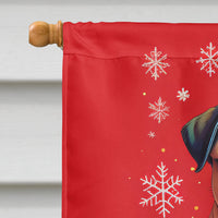 Fawn Pug Holiday Christmas House Flag