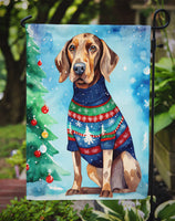 Coonhound Christmas Garden Flag