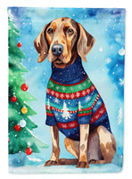 Coonhound Christmas Garden Flag