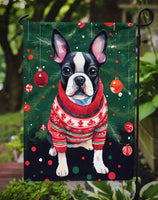 Boston Terrier Christmas Garden Flag
