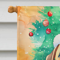 Bullmastiff Christmas House Flag