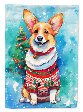 Corgi Christmas Garden Flag