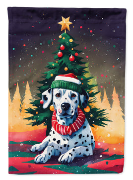 Dalmatian Christmas House Flag