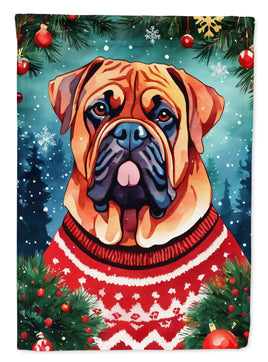 Dogue de Bordeaux Christmas House Flag