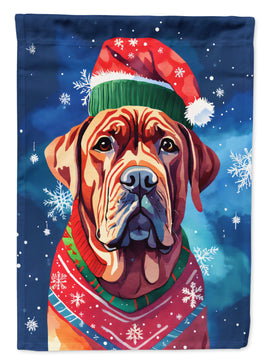Dogue de Bordeaux Christmas House Flag