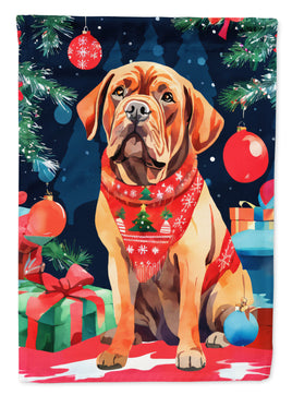 Dogue de Bordeaux Christmas House Flag