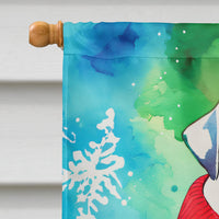 English Bulldog Christmas House Flag