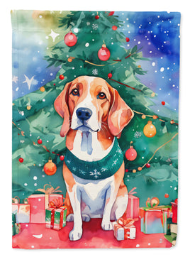 English Foxhound Christmas House Flag