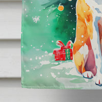English Foxhound Christmas House Flag