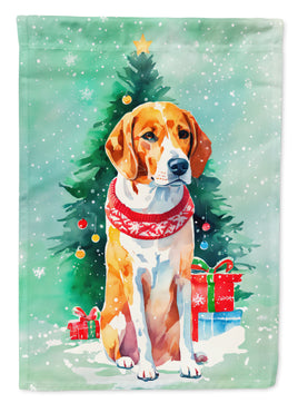 English Foxhound Christmas House Flag