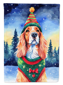 English Setter Christmas House Flag