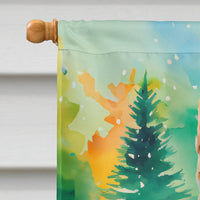 German Shepherd Christmas House Flag
