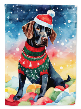 German Shorthaired Pointer Christmas House Flag