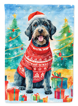 German Wirehaired Pointer Christmas House Flag