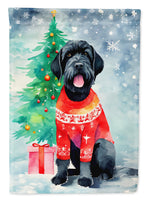 Giant Schnauzer Christmas House Flag