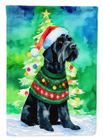 Giant Schnauzer Christmas House Flag