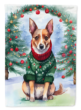 Lancashire Heeler Christmas House Flag