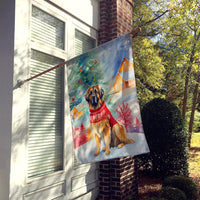 Leonberger Christmas House Flag