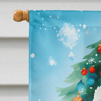 Lhasa Apso Christmas House Flag