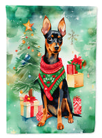 Miniature Pinscher Christmas House Flag
