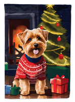 Norfolk Terrier Christmas House Flag