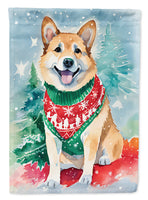 Norwegian Buhund Christmas House Flag