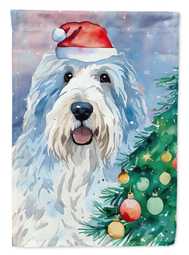 Old English Sheepdog Christmas House Flag