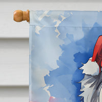 Old English Sheepdog Christmas House Flag