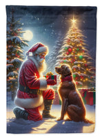 Chesapeake Bay Retriever and Santa Claus House Flag
