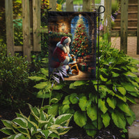 Corgi and Santa Claus Garden Flag