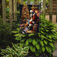 Corgi and Santa Claus Garden Flag
