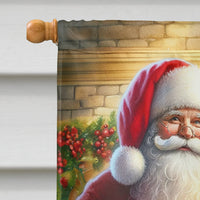 Labrador Retriever and Santa Claus House Flag