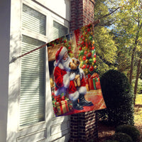 Norfolk Terrier and Santa Claus House Flag